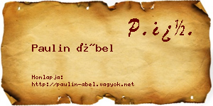Paulin Ábel névjegykártya