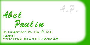 abel paulin business card